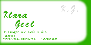 klara geel business card